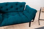 Atelier Del Sofa Sofá-Cama de 2 Plazas Nitta - Azul Petróleo